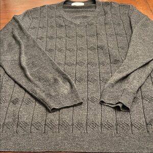 Elegant Charcoal Crewneck Sweater for Men